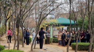 용인 심곡초, 초록 운동 맨발 걷기 연수 개최
